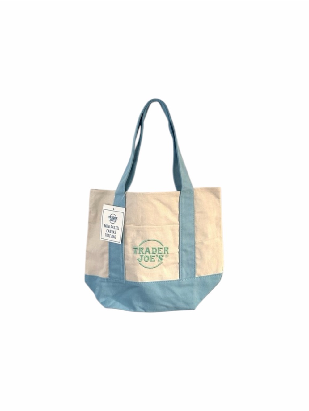 Trader Joe’s Baby Blue And Cream Limited Edition Spring/Summer 2025 Mini Tote